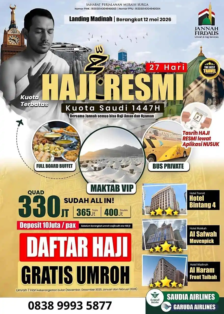 Bersama Jannah Firdaus Haji Mewah dan Nyaman